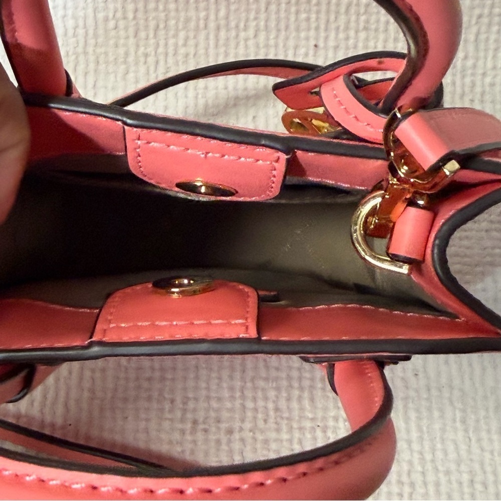 Michael Kors Mercer XS Extra Small Phone Crossbody Bag Leather Sherbert Pink - Picture 6 of 7
